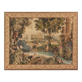 Verdure Aux Volatiles Loom Woven Tapestry - 150 X 188 Cm (4'11" X 6'2") - Requires Rod Size 5 For Sale