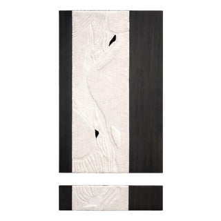 Diptyque Wall Sculpture in Wool and Metal by Tina Tictone For Sale