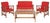 Fontana 4-Piece Outdoor Set, Natural/Red For Sale - Image 10 of 10