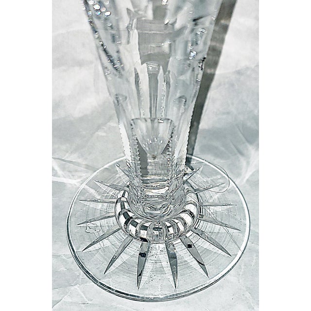 1920s 1920s Cut Crystal American Brilliant Tulip Bud Vase For Sale - Image 5 of 7