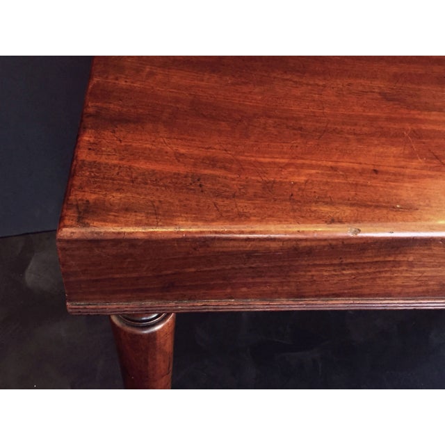 English Rectangular Side or End Table of Mahogany on Turned Legs For Sale - Image 12 of 13