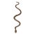 Art Deco Hammered Cast Brass Snake Form Serpentine Sculpture For Sale