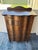 Antique Oak Highboy Dresser Featuring Distinctive Serpentine Bowed Drawers and a Small Upper Side Cabinet For Sale - Image 4 of 11