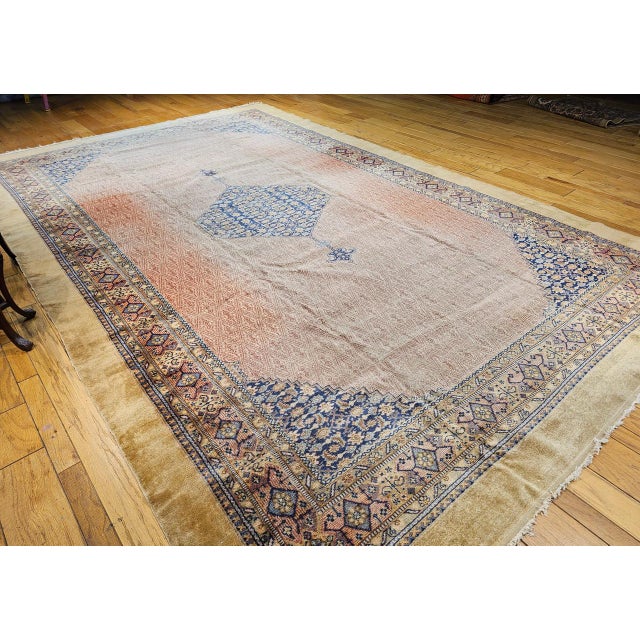 Antique Persian Malayer Camel Hair Gallery Rug, Handwoven, Circa 1900 For Sale - Image 13 of 13