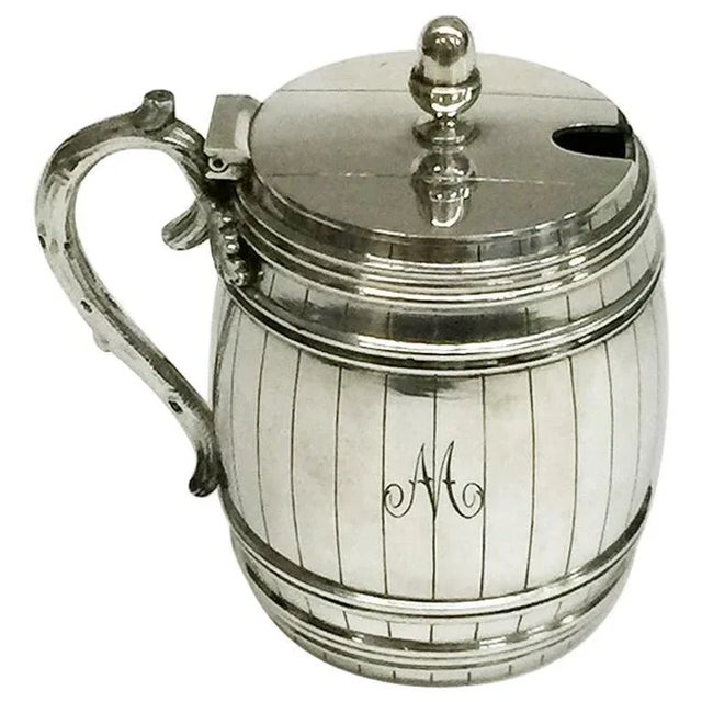 Dutch Silver Mustard Pot in the Shape of a Barrel, 1894 For Sale - Image 9 of 9
