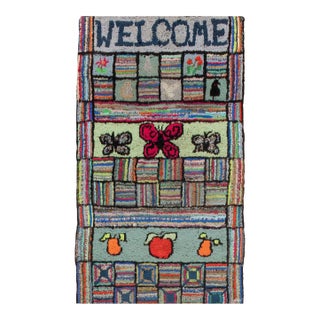 Late 20th Century American Hooked Runner - 2'5" x 18'9" For Sale