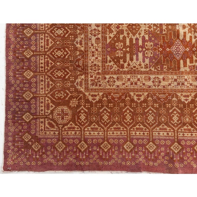 Brown Indian Amritsar Rug For Sale - Image 8 of 8