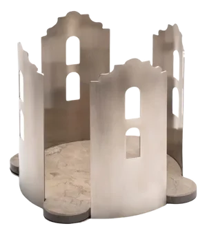 Marble and Steel Quattro Catering Centerpiece by Gabriele D'angelo for Kimano