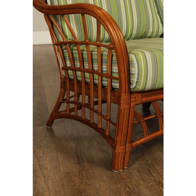 South Sea 'New Kauai' Rattan Loveseat With Sunbrella Cushions For Sale In Philadelphia - Image 6 of 18