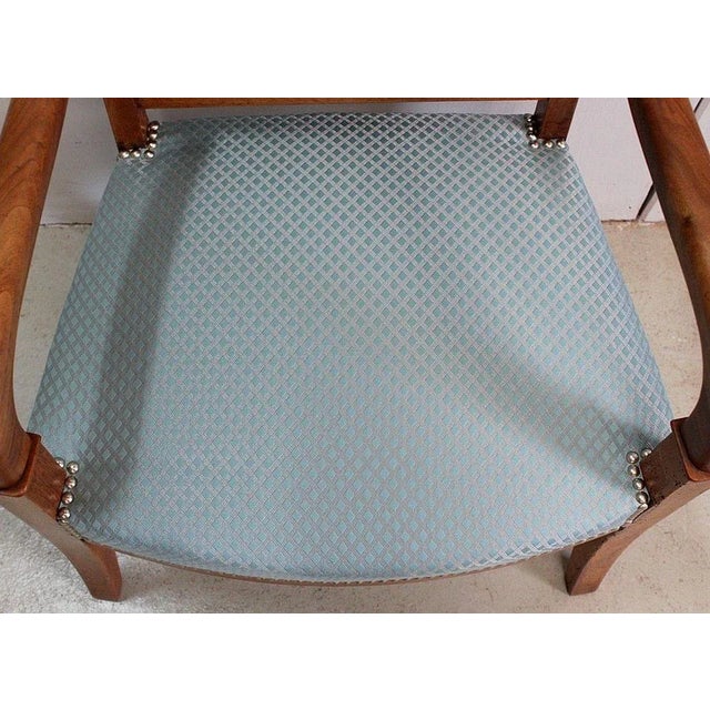 Set of Antique Directoire Light Walnut Lounge Chairs For Sale - Image 12 of 18