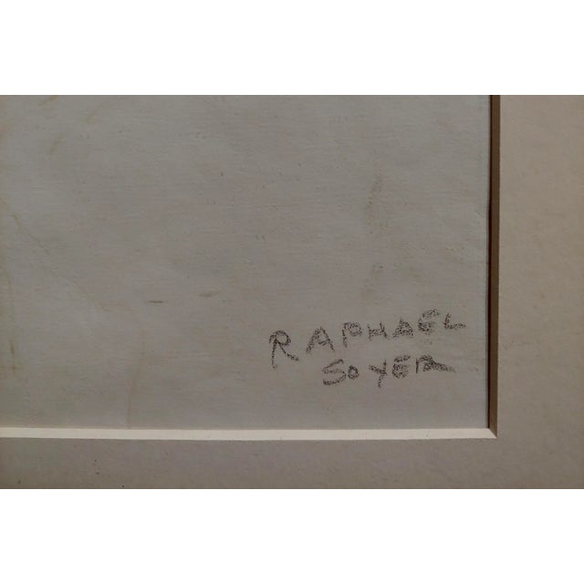 Raphael Soyer "Two Women in Bed" Colored Pencil Drawing For Sale In Los Angeles - Image 6 of 9