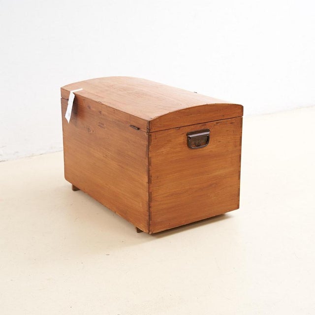 Vintage Wooden Trunk For Sale - Image 6 of 7