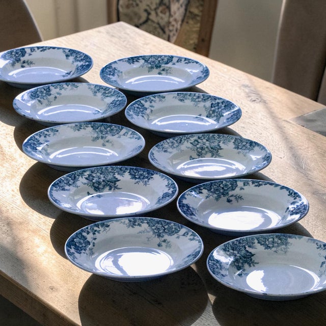Antique French Plates by Moulin Des Loups, 1910, Set of 10 For Sale - Image 4 of 10