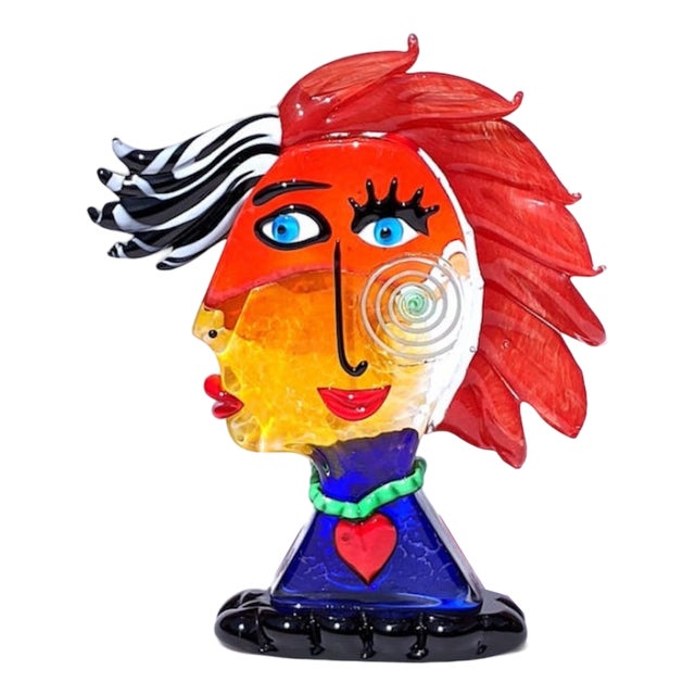 Female Head in Murano Glass from YourMurano For Sale