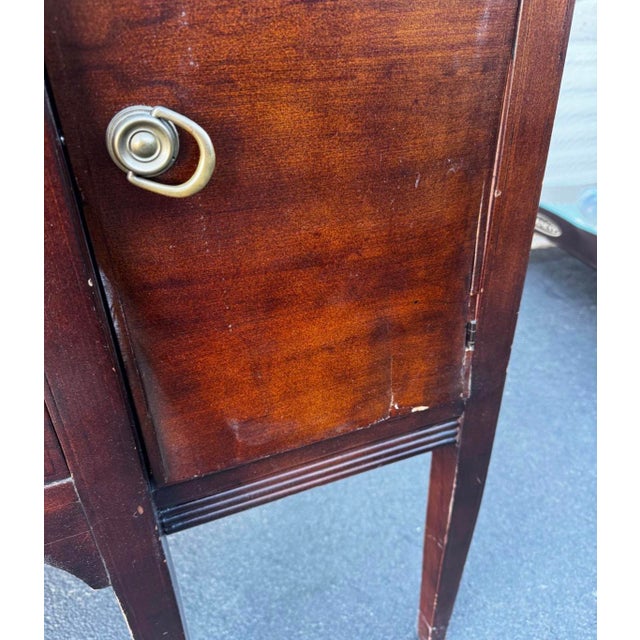 Wood Northern Furniture Company Hepplewhite-Style Sideboard With Ring Pulls & Decorative Banding For Sale - Image 7 of 10