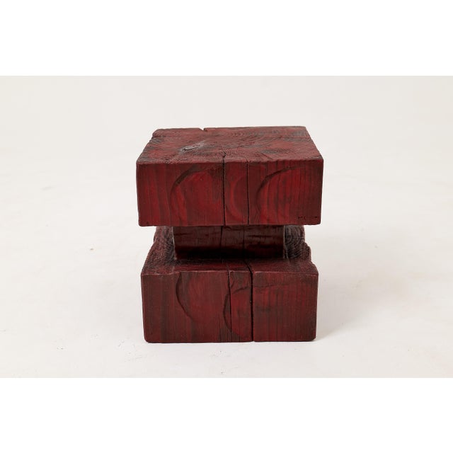Early 21st Century Hardwood Sculptural Stool by Logniture For Sale - Image 5 of 10
