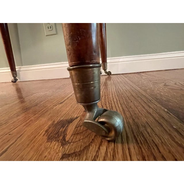19th Century Antique English Regency Style Mahogany Circular Game Table and Bronze Mount For Sale - Image 12 of 12