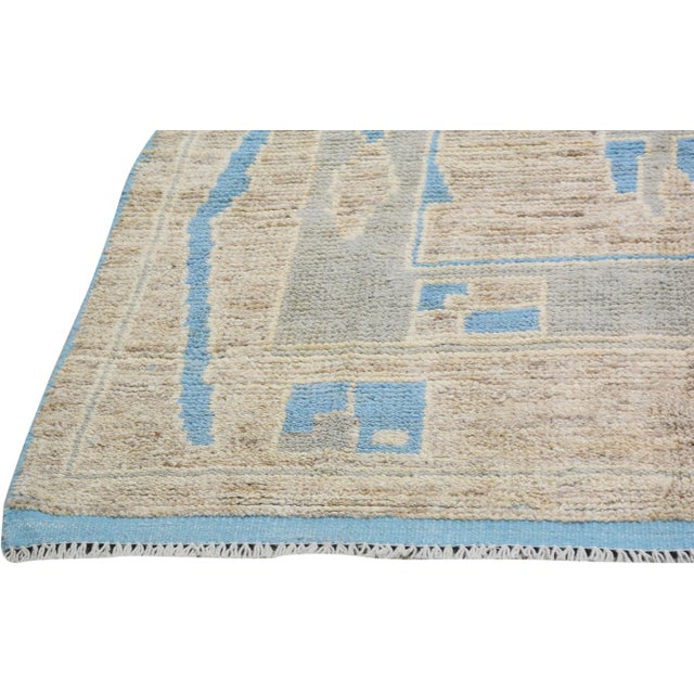 1960s Vintage Anatolian Oushak Handmade Hand Knotted Rug With Natural Colors,8'2"x12'5" For Sale In New York - Image 6 of 7