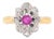 Belle Époque Ruby and Diamond Ring, 1890s-1910s For Sale