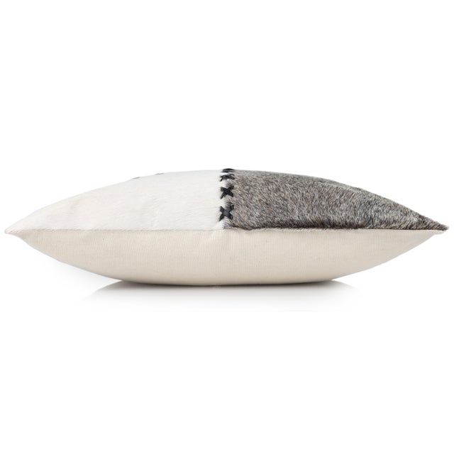 2020s Luxury Whipstitched Genuine Hair-on Cowhide Pillow 18x18 | Handmade For Sale - Image 5 of 7