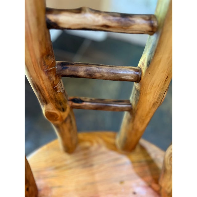 Custom Solid Aspen Wood Dining Room Table Set - 7 Pieces For Sale - Image 12 of 12