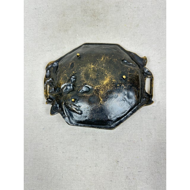 Brass Antique Brass Grape Leaf Tray For Sale - Image 8 of 8