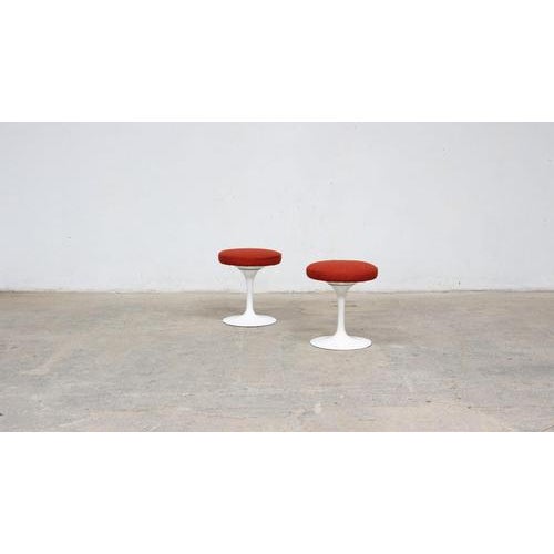 Black Stools by Eero Saarinen for Knoll, 1970s, Set of 2 For Sale - Image 8 of 8