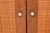 Brown 1950s Mid-Century Modern 2 Woven Cane Doors Wood Cabinet Brass Knobs American For Sale - Image 8 of 13