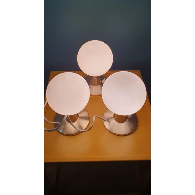 1960s Vintage Opal Glass Table Lamp, 1960s-1970s For Sale - Image 5 of 8