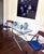 Mid-Century Modern 1950s Rare X-leg Console Sofa Table by John Vesey For Sale - Image 3 of 14