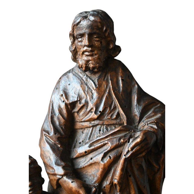 Antique Wooden Statue, 1600s For Sale - Image 3 of 11