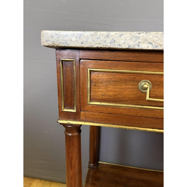 Directoire Console Table in Walnut For Sale - Image 10 of 12