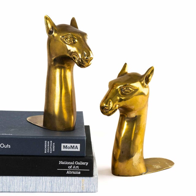 Brass Vintage Brass Llama Bookends by Sarreid - A Pair For Sale - Image 8 of 15