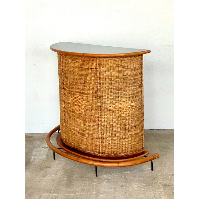 Vintage Diamond Weave Dry Bar For Sale - Image 12 of 12