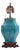 20th Century Chinese Fahua-Style Turquoise Glazed Hexagonal Vase, Mounted as Lamp For Sale