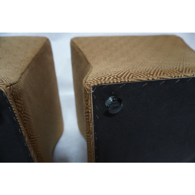 Late 20th Century Pair of Custom Upholstered Ottomans by Ross For Sale - Image 12 of 12