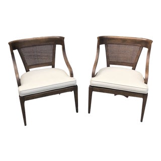 Mid-Century Modern American of Martinsville Cane Back Chairs - a Pair For Sale