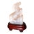 Early 20th Century Well-Carved Agate Sculpture of a Rearing Horse, Beautiful Natural Stone, Attached to Fitted Wooden Base For Sale