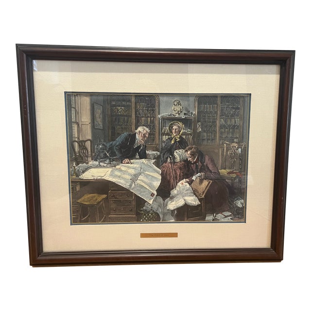 Historical Print "The Right Way" Law Office Artwork Circa 1890, Framed For Sale