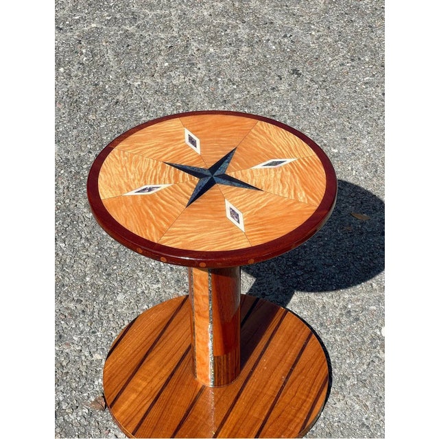 1970s Artisan Crafted Specimen Compass Table For Sale - Image 12 of 12
