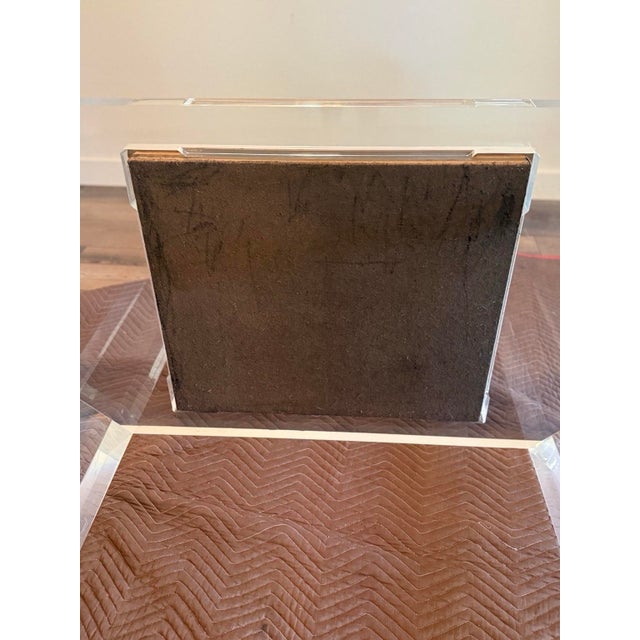 Vintage 1970s Faceted Lucite Backgammon Game Table For Sale In Sacramento - Image 6 of 12