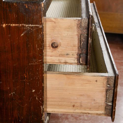 Wood Antique Italian Drop-Leaf Desk in Fir Wood, 1700s For Sale - Image 7 of 9