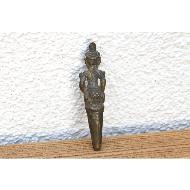 Apothecary Southeast Asian Bronze Figural Finial For Sale - Image 4 of 7