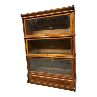 Antique Barrister Bookcase Globe Wernicke London For Sale