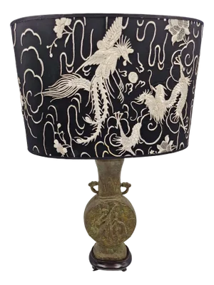 Antique Chinese Bronze Table Lamp