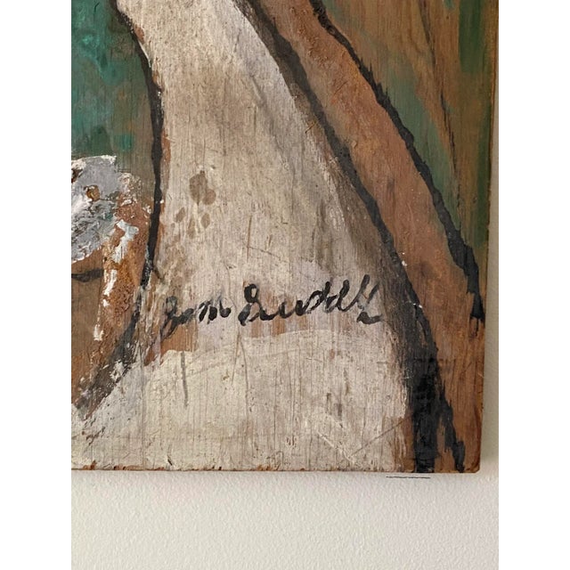 1960s Folk Art Architectural Painting by Jimmy Lee Sudduth For Sale - Image 11 of 13