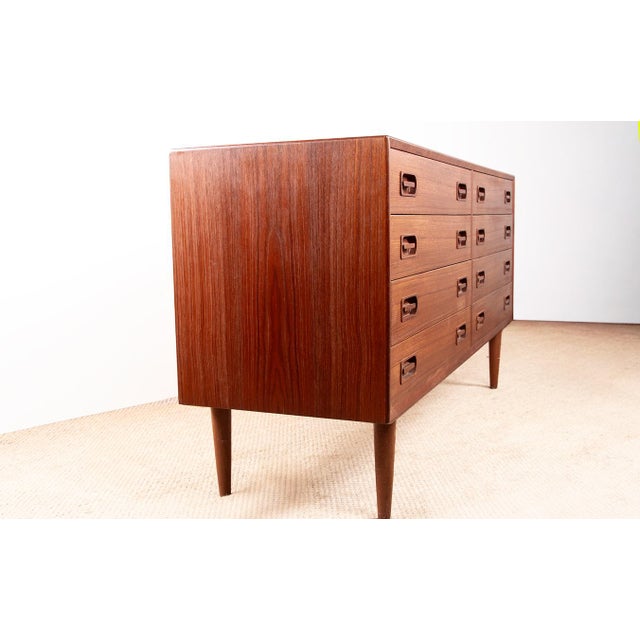 Large Danish Double Chest of 8 Drawers in Teak from Dyrlund, 1960s For Sale - Image 3 of 18