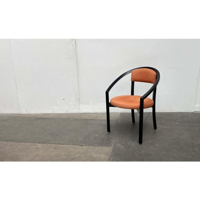 Postmodern German Modell Nostro Leather Chair by Andreas Weber for Rosenthal Einrichtung, 1980s For Sale - Image 16 of 18