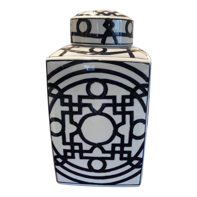 Large Blue and White Ceramic Jars Chairish