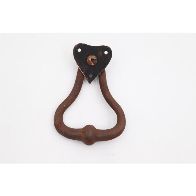 Traditional Reclaimed Traditional Cast Iron Door Knocker For Sale - Image 3 of 3